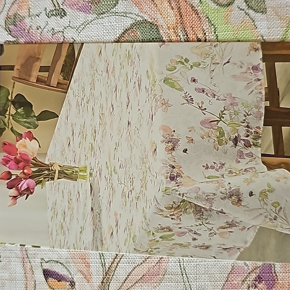 🐰HOLIDAY HOME Easter Bliss Pastel Tablecloth Oblong 60" x 84"